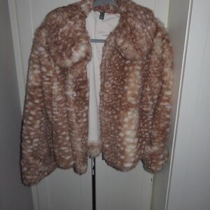 Wild Fable Brown and fawn faux coat